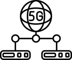 Network Server Line Icon vector