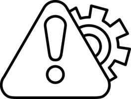 Warning Sign Line Icon vector