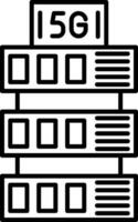 Server Line Icon vector