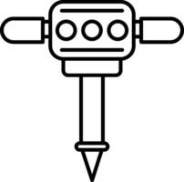 Jackhammer Line Icon vector