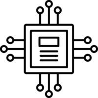 Chip Line Icon vector