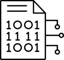 cifrado datos línea icono vector