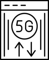 Bandwidth Line Icon vector