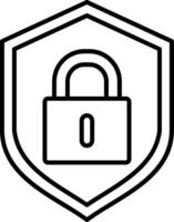 Lock Line Icon vector