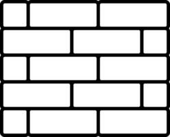 Brickwall Line Icon vector