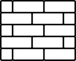 Brickwall Line Icon vector