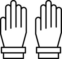 Glove Line Icon vector