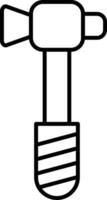 Hammer Line Icon vector