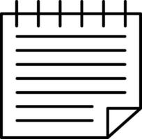 Notes Line Icon vector