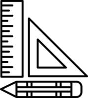 Set Square Line Icon vector
