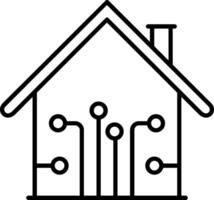 Smart Home Line Icon vector