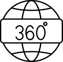 360 View Line Icon vector