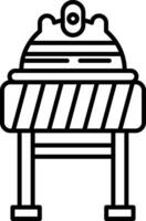 Roadblock Line Icon vector