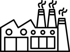 Factory Line Icon vector