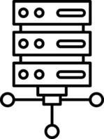Server Line Icon vector