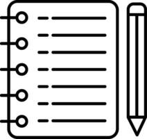 Notepad Line Icon vector