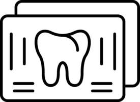 X Ray Line Icon vector