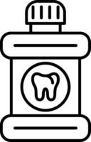 Mouthwash Line Icon vector