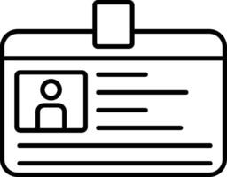 Id Card Line Icon vector