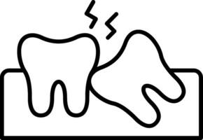 Wisdom Tooth Line Icon vector