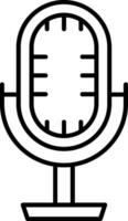 Studio Microphone Line Icon vector