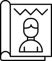Magazine Line Icon vector