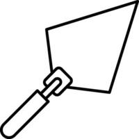 Trowel Line Icon vector