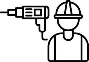 Worker Line Icon vector