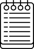 Notes Line Icon vector