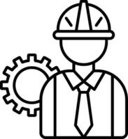 Engineer Line Icon vector