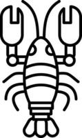 Lobster Line Icon vector