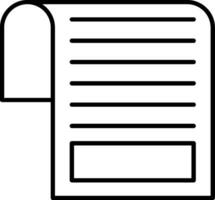 icono de línea de documento vector