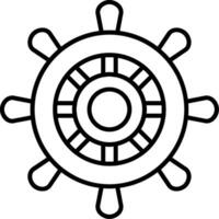Helm Line Icon vector