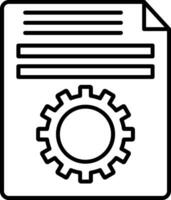 icono de línea de configuración vector