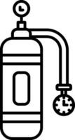 Oxygen Tank Line Icon vector