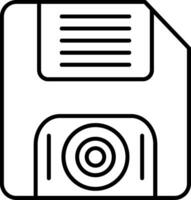 Floppy Disk Line Icon vector