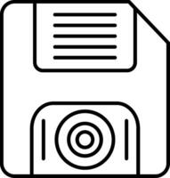 Floppy Disk Line Icon vector