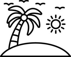 Beach Line Icon vector