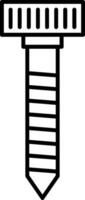 Screw Line Icon vector