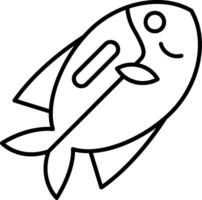 Surgeonfish Line Icon vector