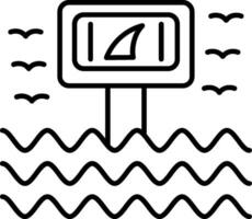 Warning Sign Line Icon vector