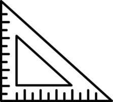 cuadrado regla línea icono vector