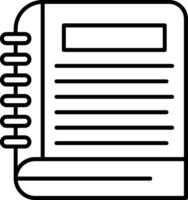 Notebook Line Icon vector