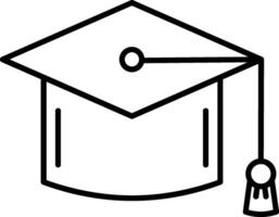 Mortarboard Line Icon vector