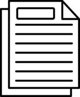 Paper Line Icon vector