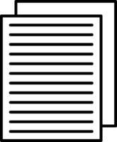 Papers Line Icon vector