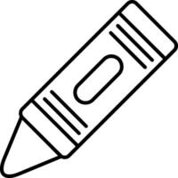 Crayon Line Icon vector