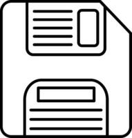 Floppy Disk Line Icon vector