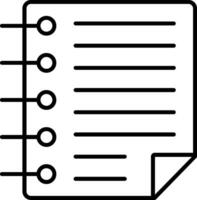 Notes Line Icon vector