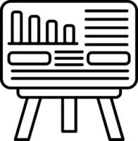 Presentation Line Icon vector